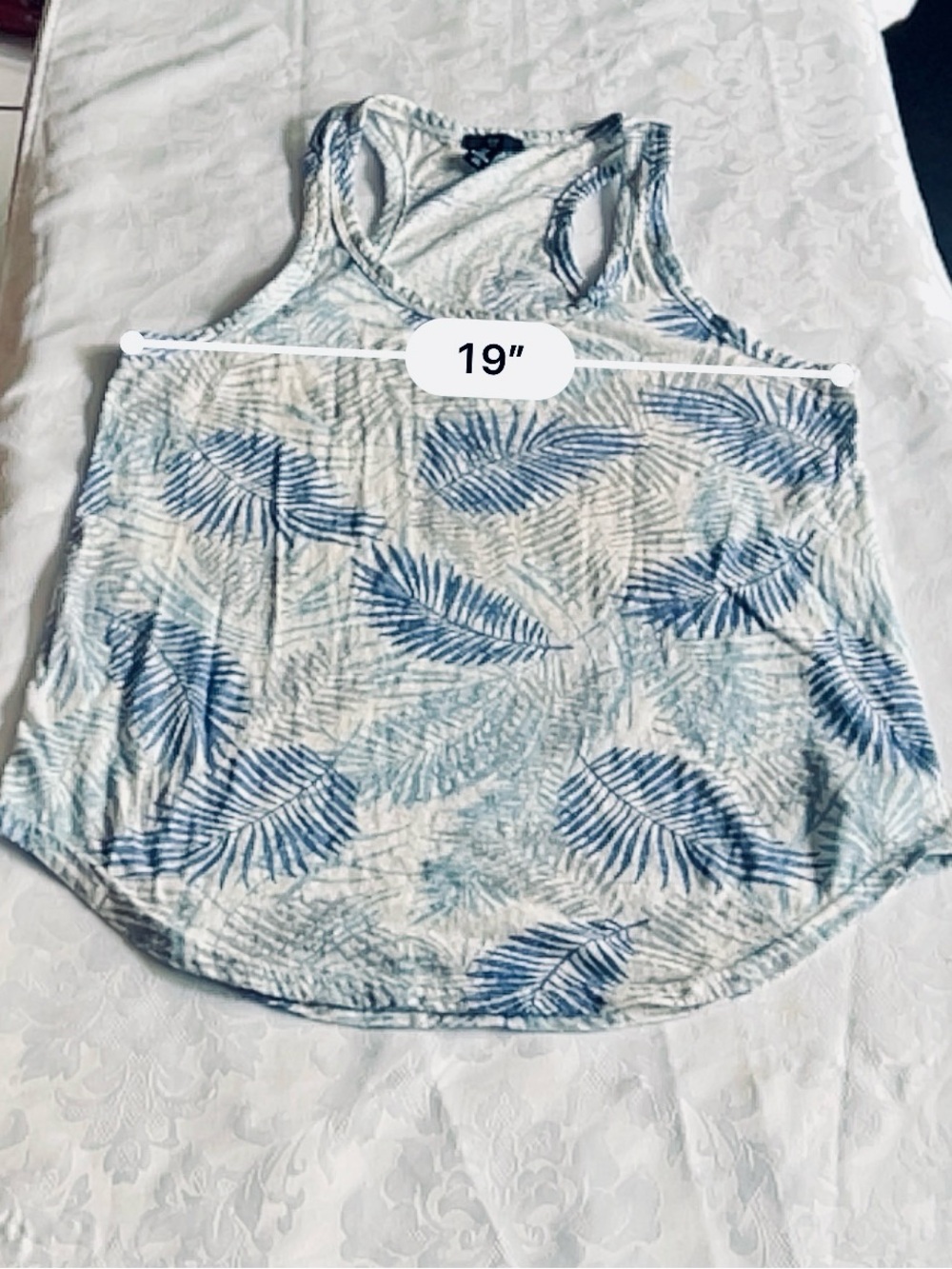 Gap Blue Palm-Print Tank Top - Women - Picture 5 of 5